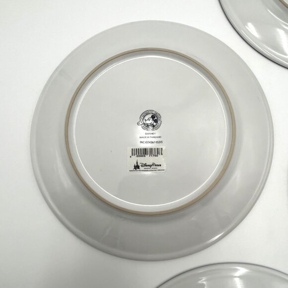NWT Disney Parks Collection, Mickey Mouse Ceramic 8" Salad Dessert Plates, Set 4 - Picture 5 of 10